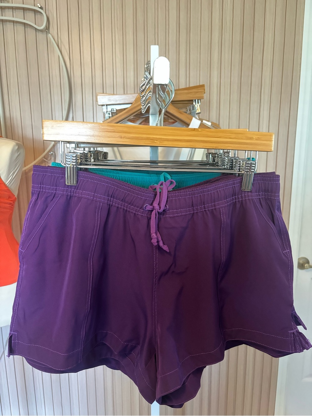 Calypsa Purple Board Shorts 2”-3” with Drawstring Waist
